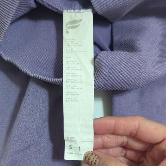 Fabletics Sync Seamless High-Waisted 7/8 Leggings, Color Washed Violetta Size S - Picture 15 of 15